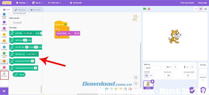 cach them am nhac vao du an Scratch 8