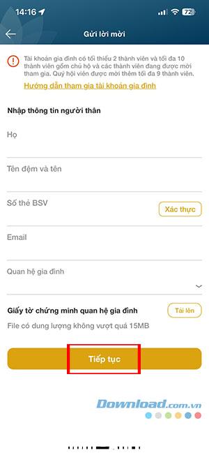 How to register for Vietnam Airlines family account 4*468954