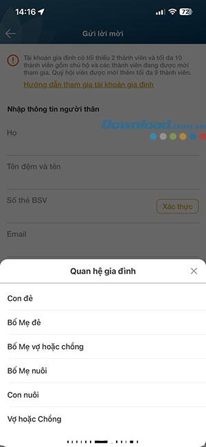 How to register for Vietnam Airlines family account 5*468953