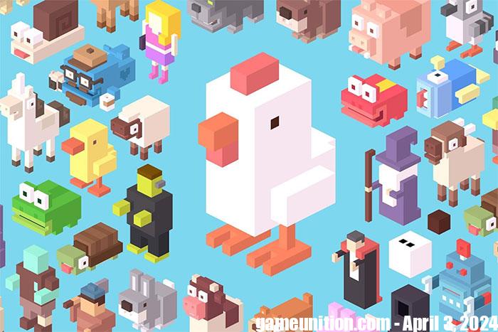 Some characters in Crossy Road