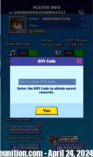   Enter the Mythic Summon code 