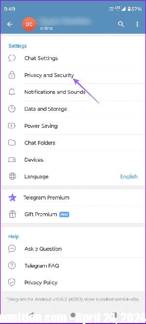 Instructions on how to set up telegram password 2*468360