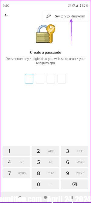 Instructions on how to set up telegram password 6*468352