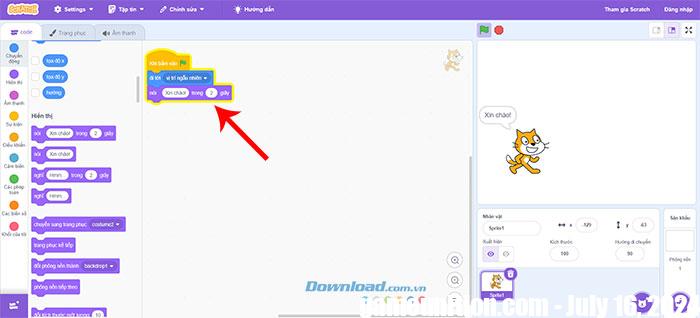 cach hoc code don gian bang Scratch 3