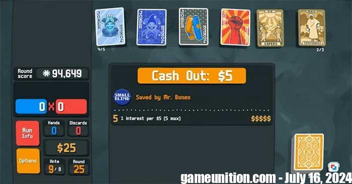 Cash) is the most important factor in the game Balatro.