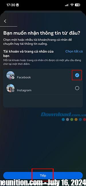 chuyen bai dang tu Facebook sang Zalo 9